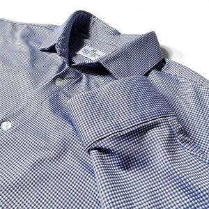 Mizzen + Main Mens XXL Trim Fit Long Sleeve Button Up Performance Shirt Gingham